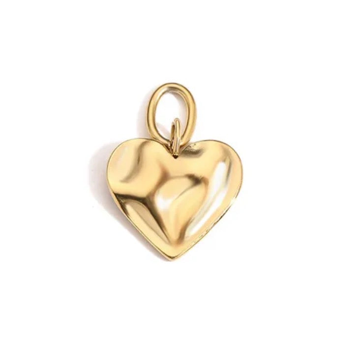 Hammered Heart Charm