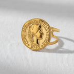 Darcy Coin Ring | Gold