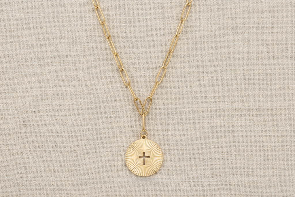 Haven Cross Necklace | Gold