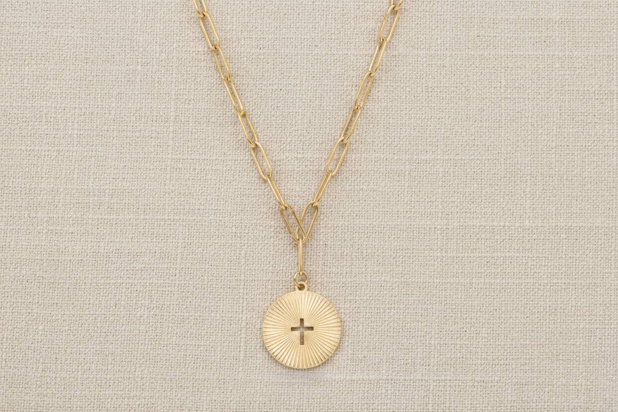 Haven Cross Necklace | Gold