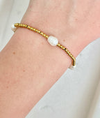 Tidal Pearl Bracelet | Gold & Silver