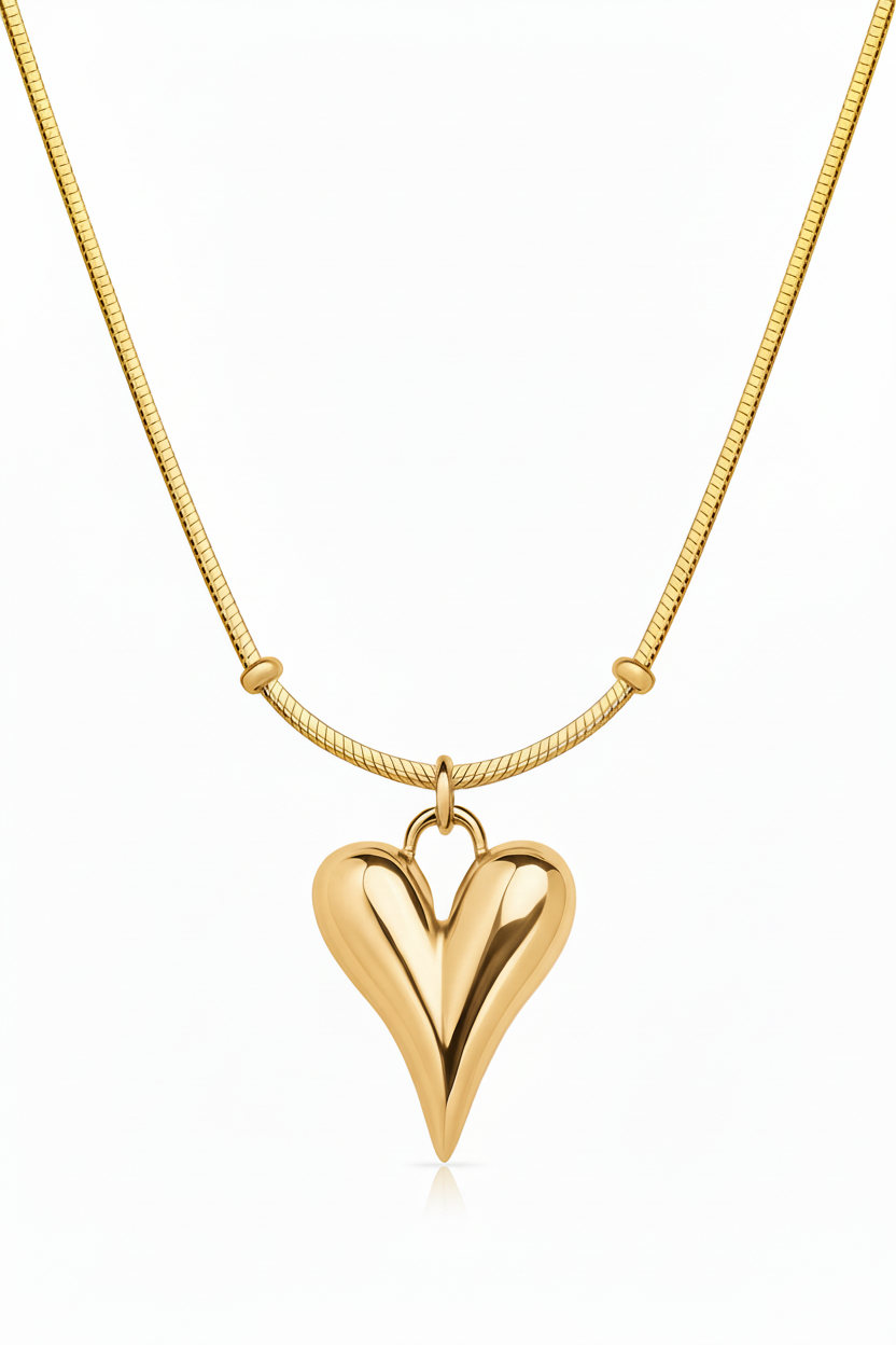 Brave Heart Necklace | Gold