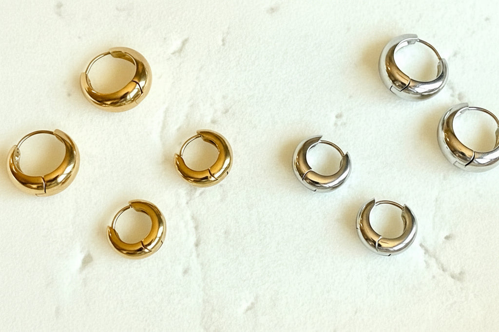 Honey Huggie Hoops | Gold & Silver