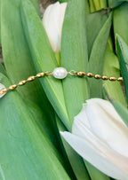 Opal Link Necklace | Gold
