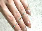 Fern Blue Bracelet | Gold