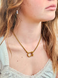 Billie Buckle Necklace | Gold & Mixed Metal