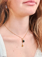Marilla Stone Necklace | Gold