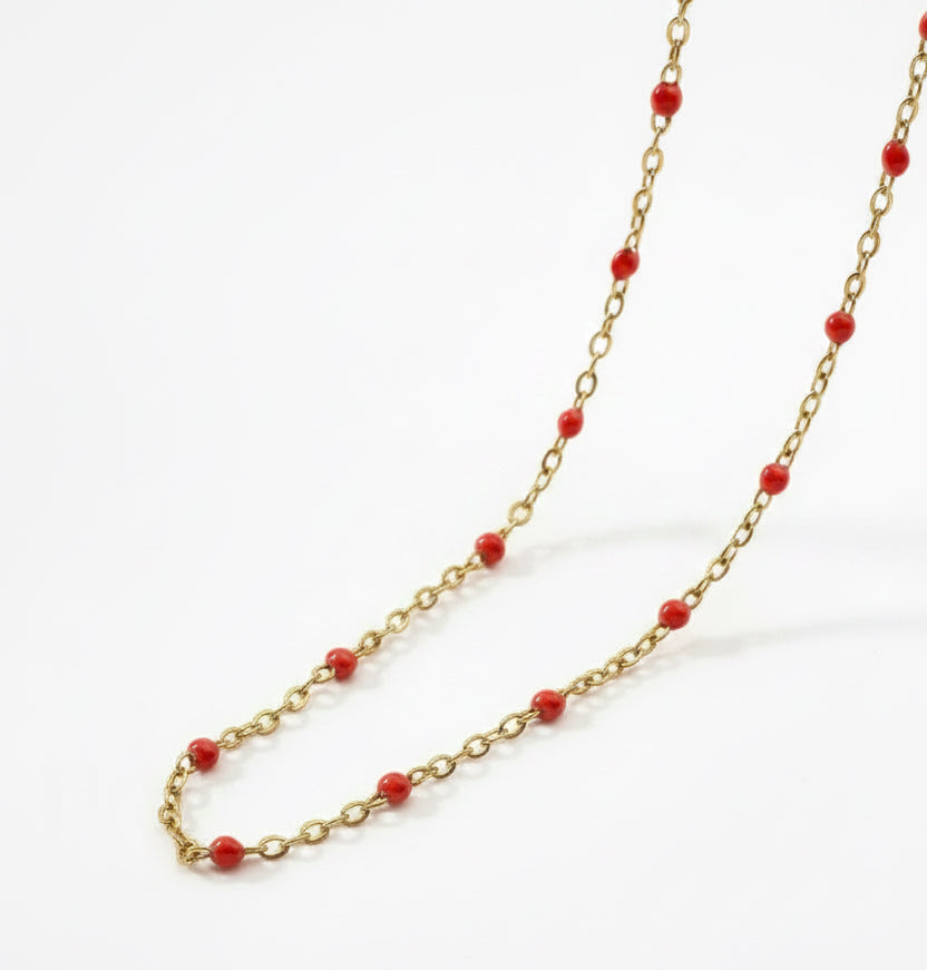 Fern Red Necklace