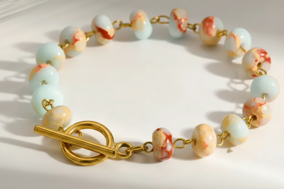 Nellie Bead Bracelet | Gold