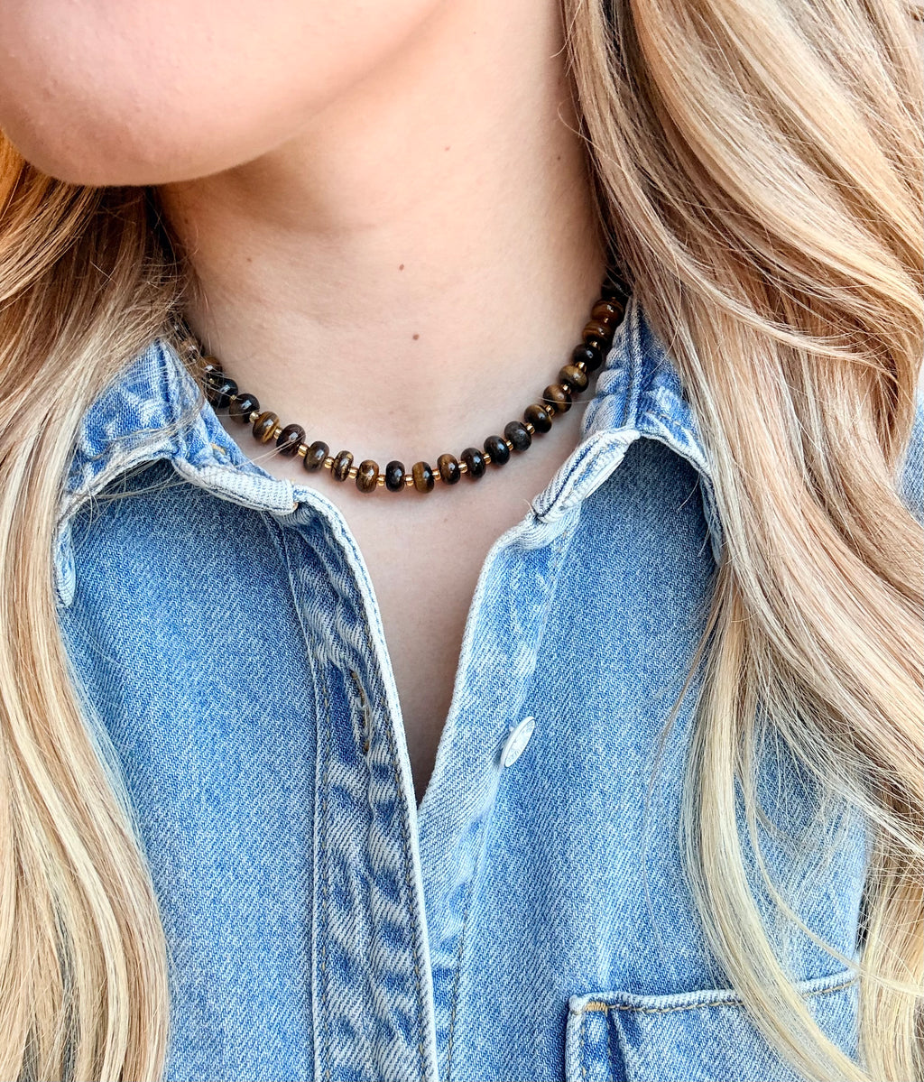 Honey Amber Beaded Necklace