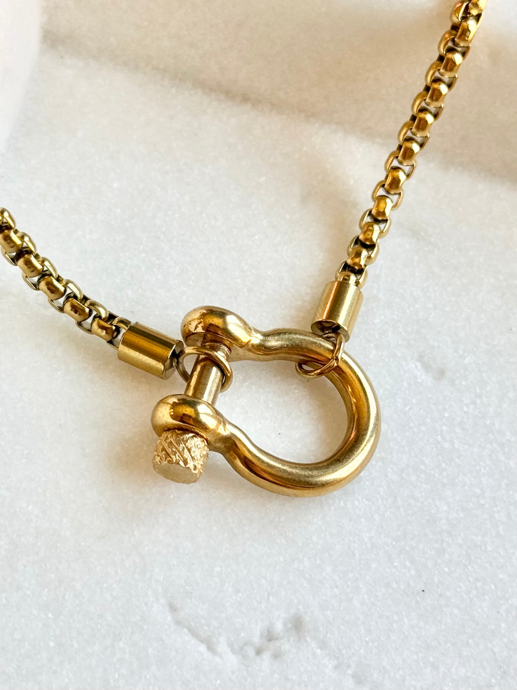 Billie Buckle Necklace | Gold & Mixed Metal