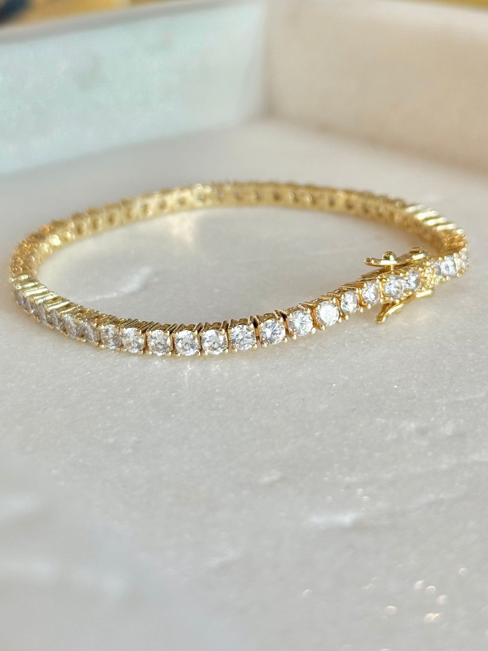 Dottie Tennis Bracelet | Gold