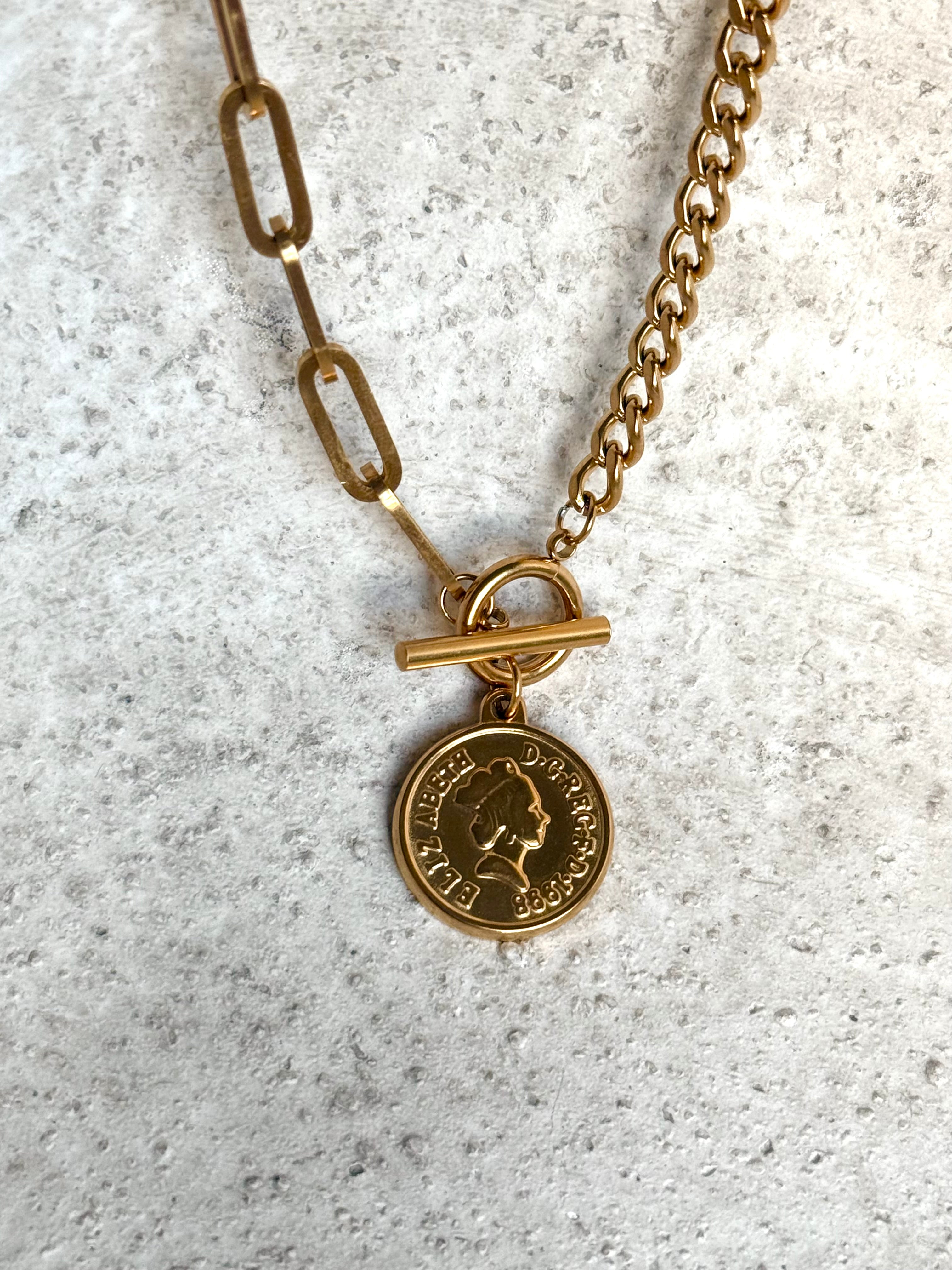 Lane Coin Necklace | Gold