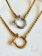 Billie Buckle Necklace | Gold & Mixed Metal