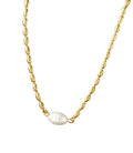 Opal Link Necklace | Gold