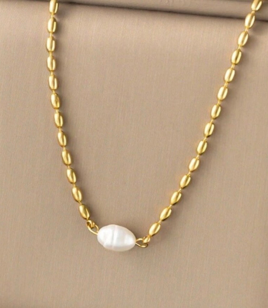 Opal Link Necklace | Gold