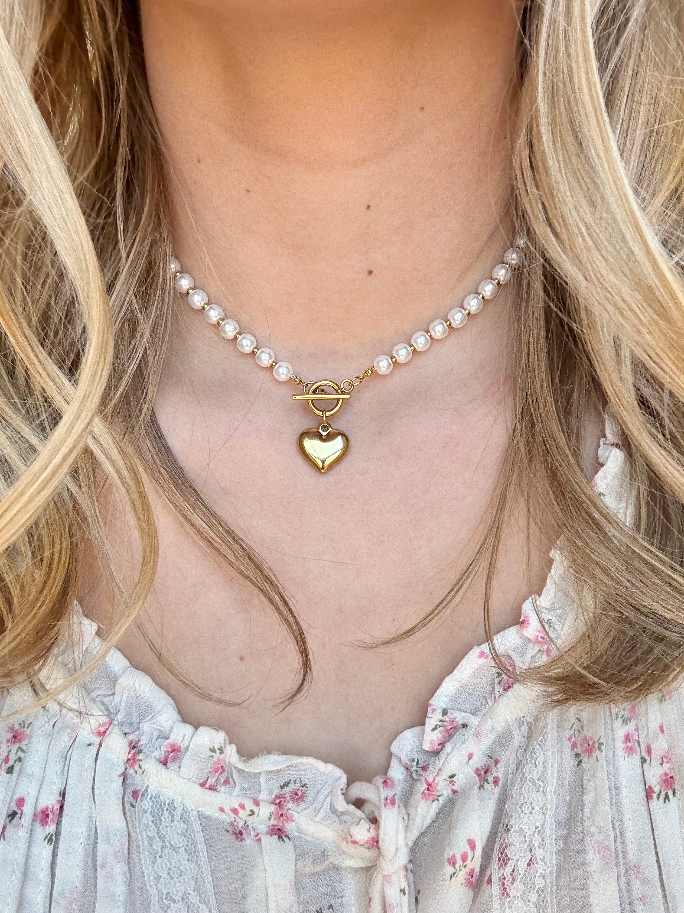 Ida Heart Necklace | Gold