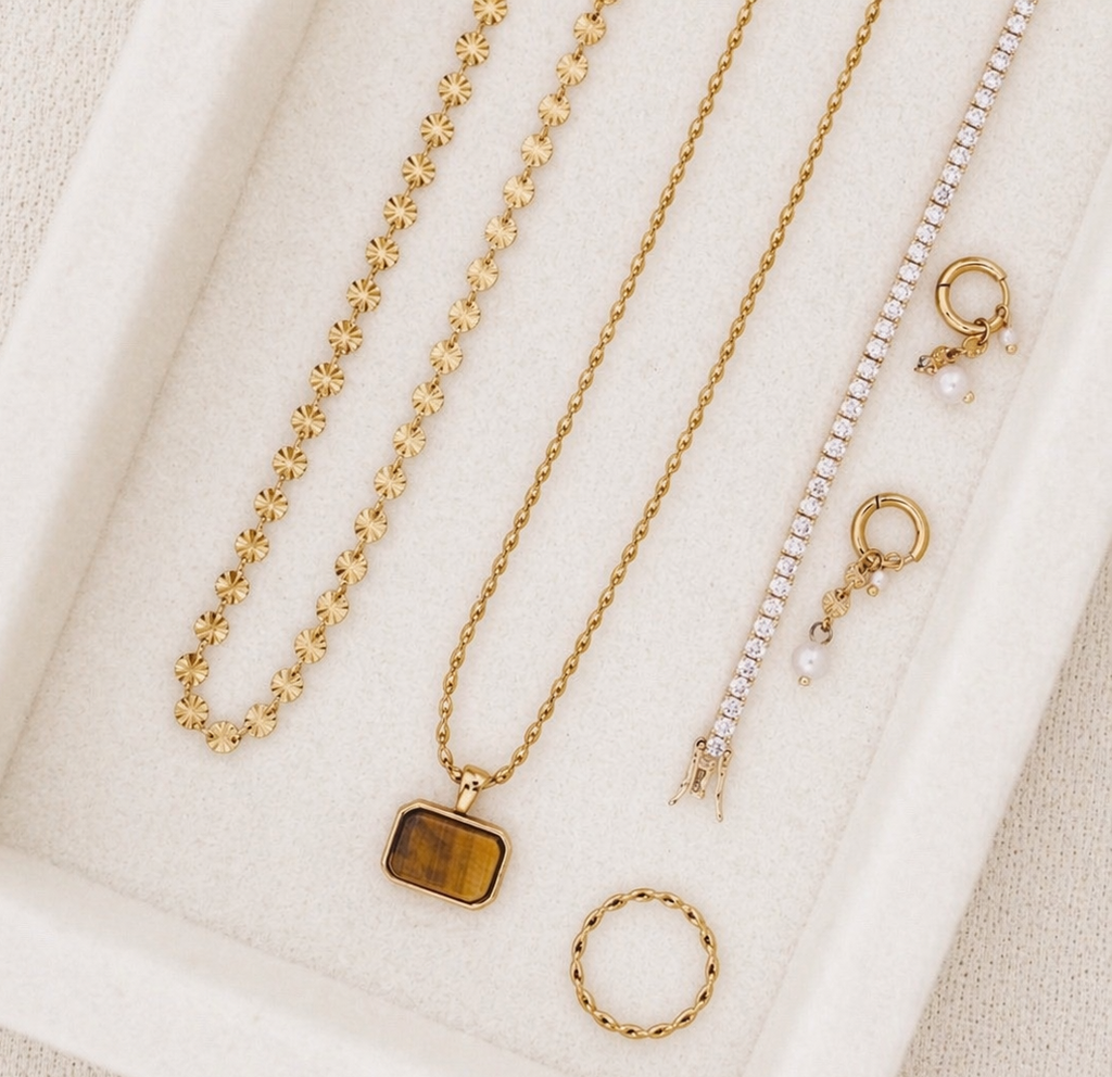 Maya Pearl Huggies | Gold