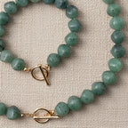 Jade Bead Bracelet | Gold