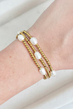 Tidal Pearl Bracelet | Gold & Silver
