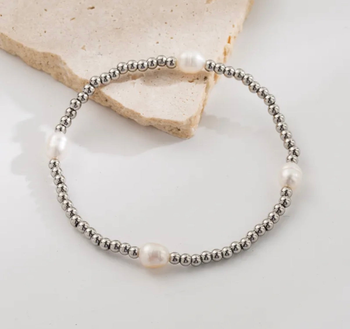Tidal Pearl Bracelet | Gold & Silver