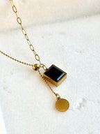 Mari Stone Necklace | Gold