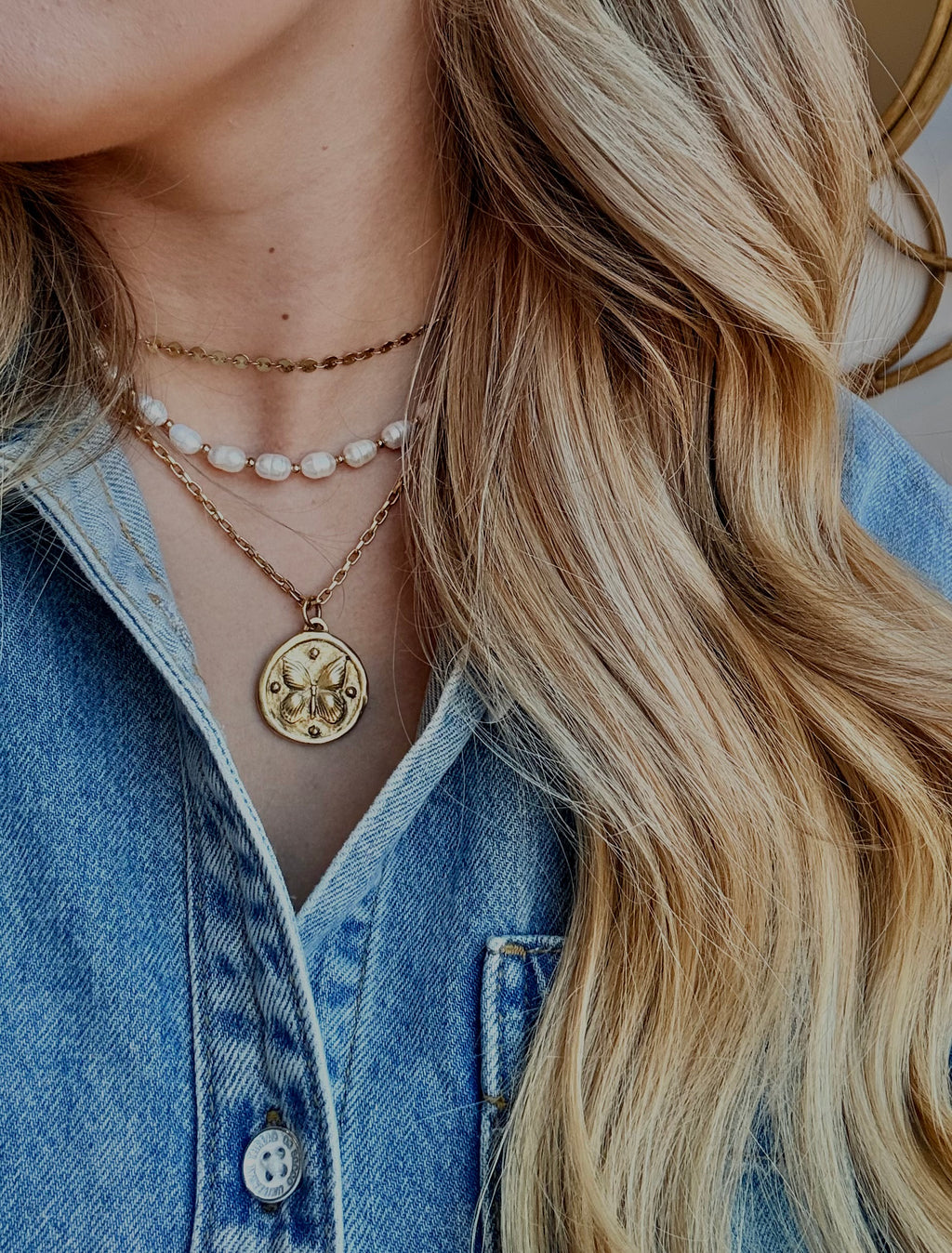 Storybook Pearl Necklace | Gold