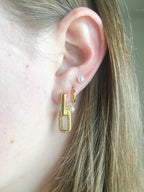 Hattie Link Earrings | Gold