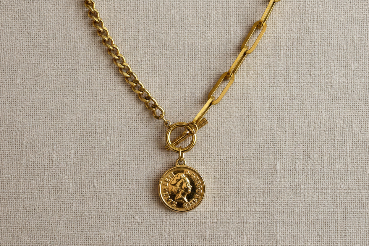 Lane Coin Necklace | Gold