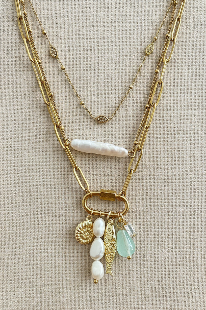 Beach Memory Charm Necklace