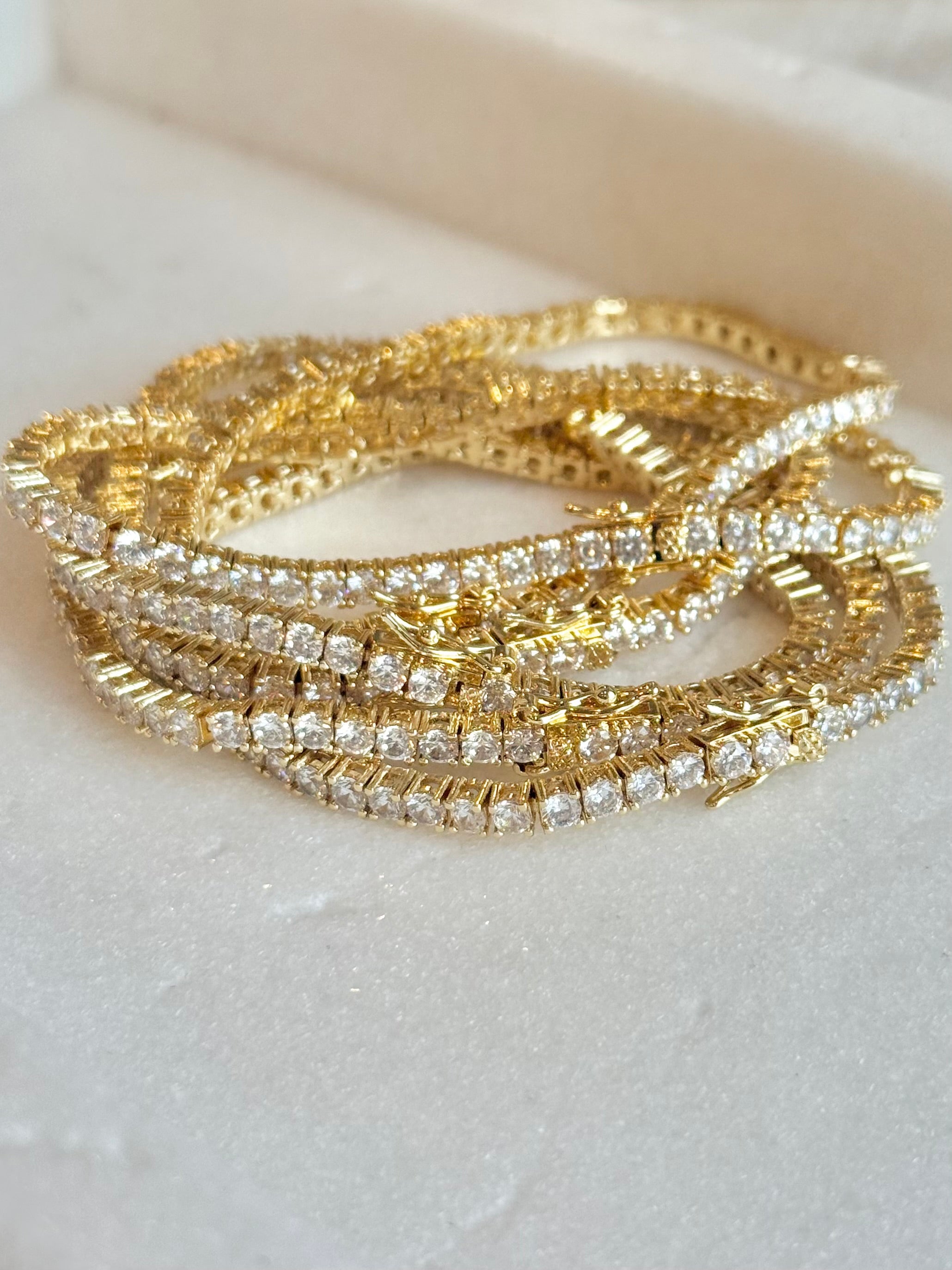 Dottie Tennis Bracelet | Gold