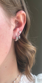 Honey Huggie Hoops | Gold & Silver