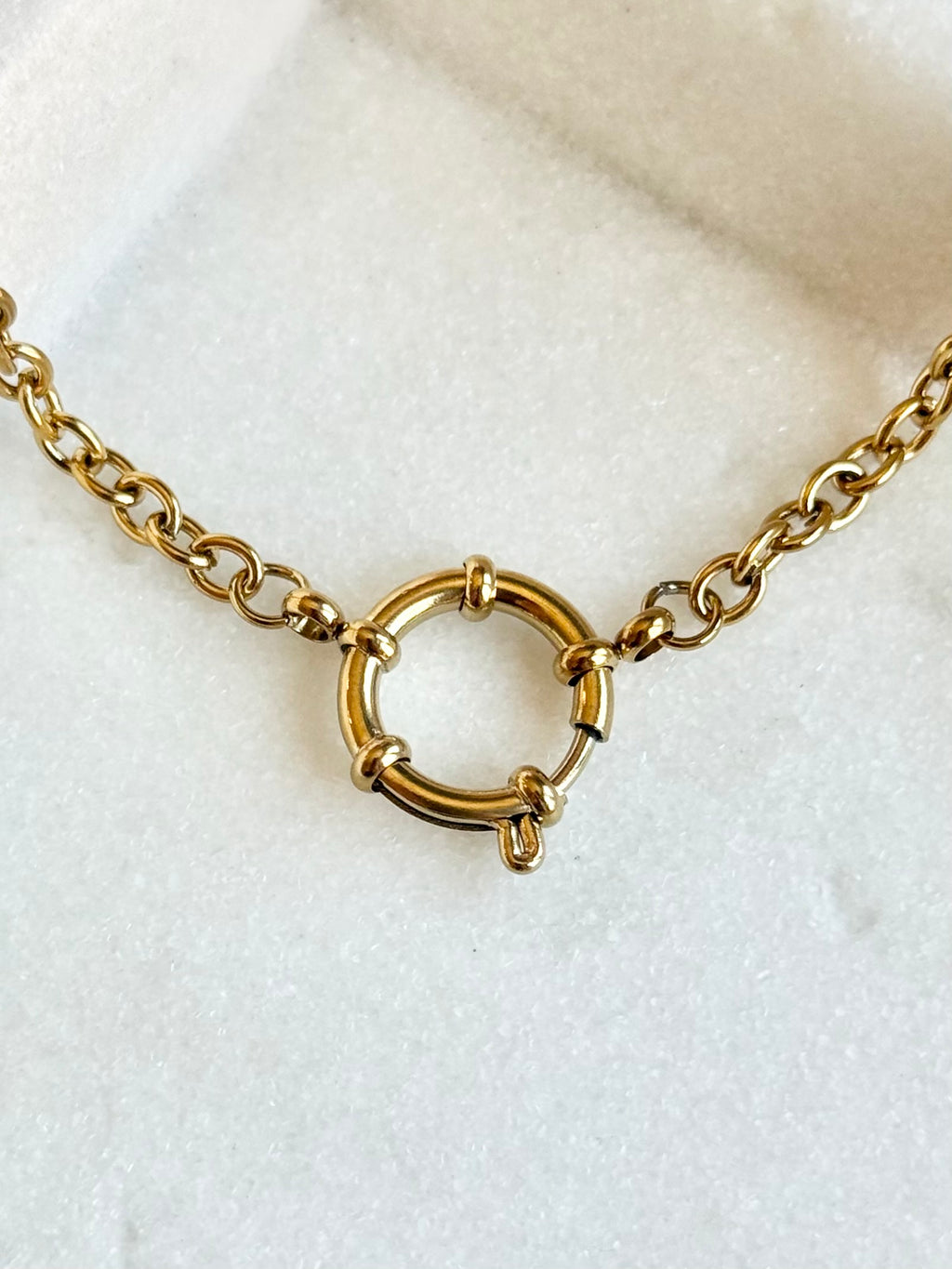 Josslyn Carabiner Necklace | Gold