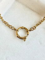 Josslyn Carabiner Necklace | Gold