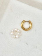 Pearl Picnic Hoops | Gold