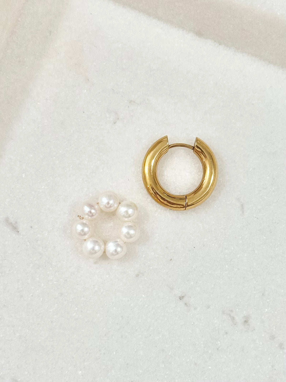 Pearl Picnic Hoops | Gold