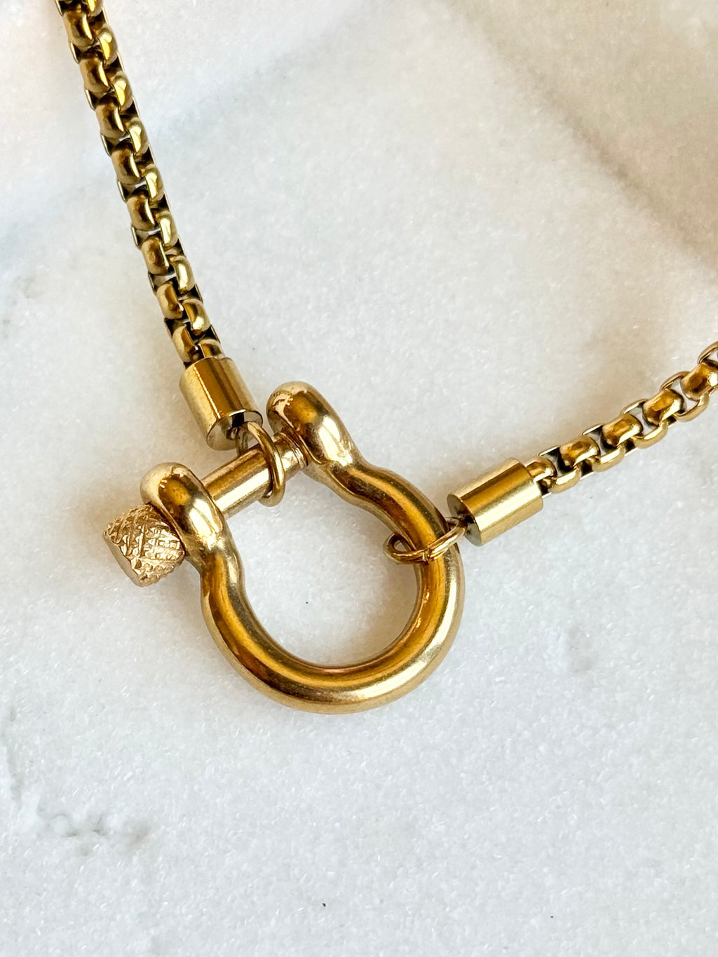 Billie Buckle Necklace | Gold & Mixed Metal
