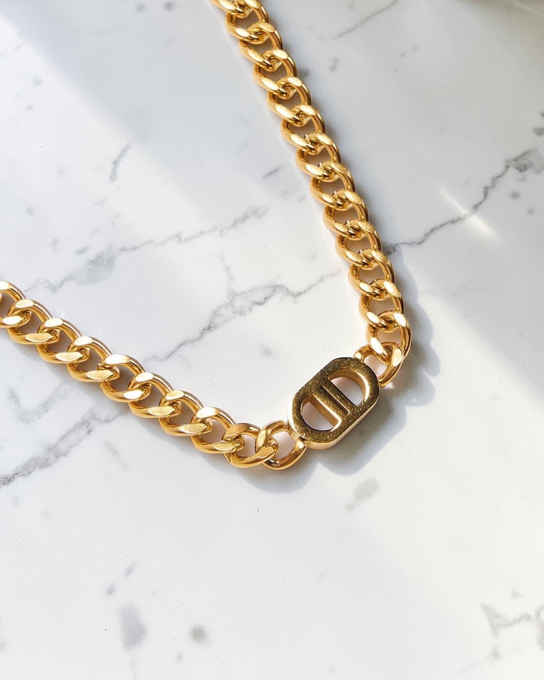 Josie Cuban Necklace | Gold