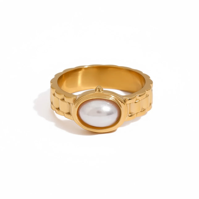 Chessy Pearl Ring | Gold