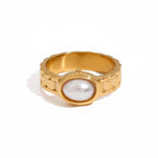 Chessy Pearl Ring | Gold