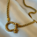 Billie Buckle Necklace | Gold & Mixed Metal