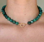 Jade Bead Necklace | Gold