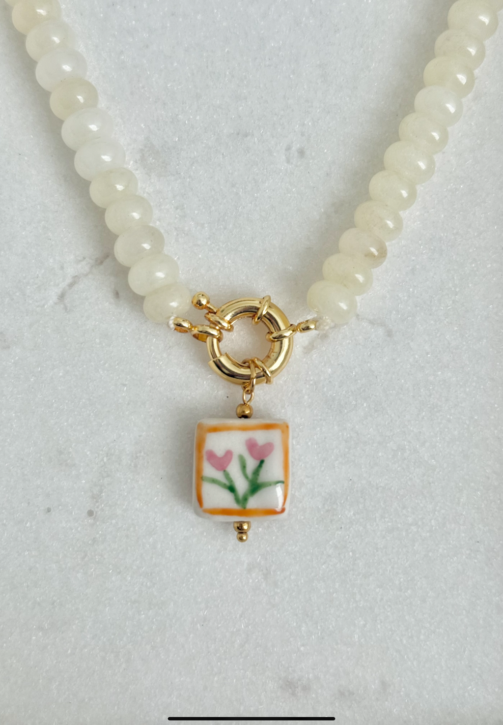 Kate Bead Necklace | Gold