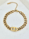 Josie Cuban Bracelet | Gold