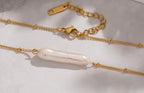 Evermore Pearl Necklace | Gold