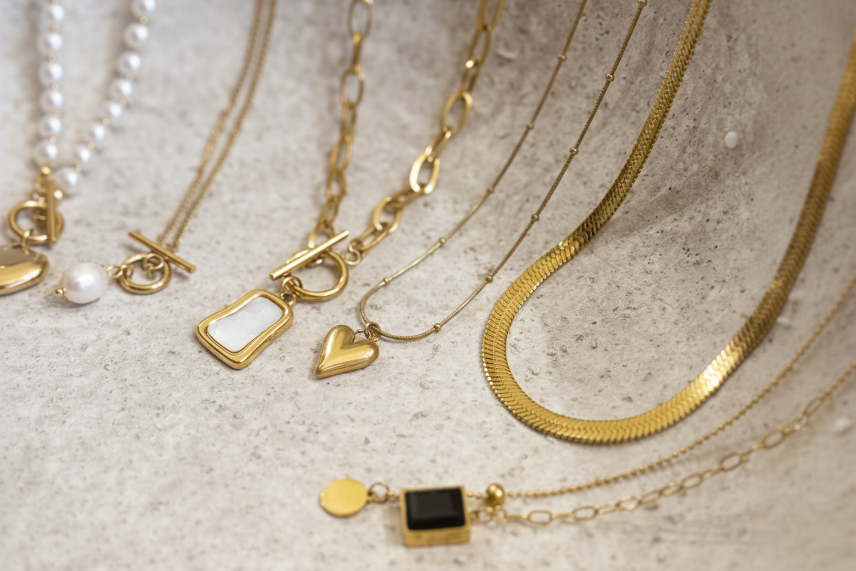 Evie Toggle Necklace | Gold