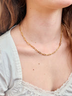 Beth Link Necklace | Gold