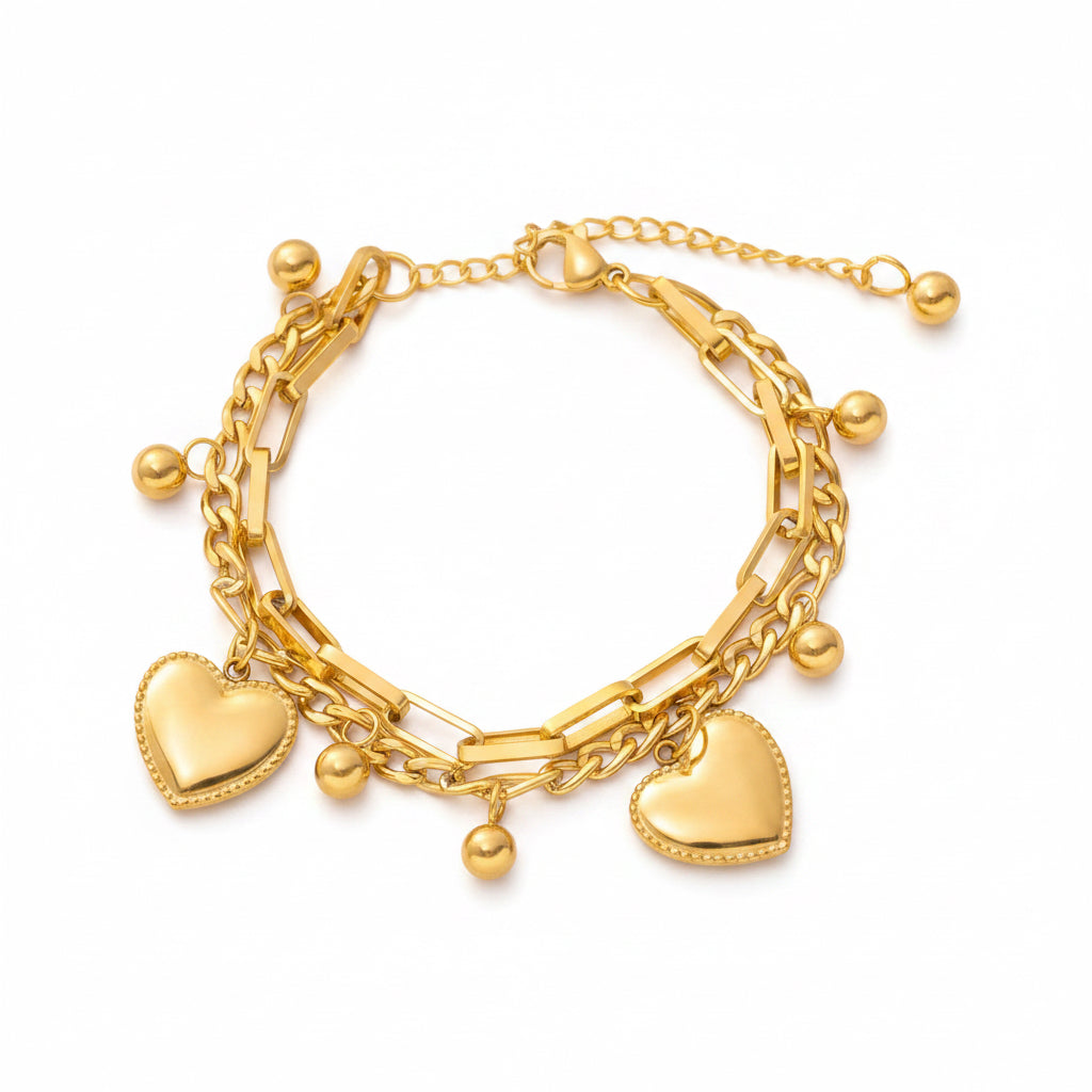 Libbie Heart Bracelet | Gold