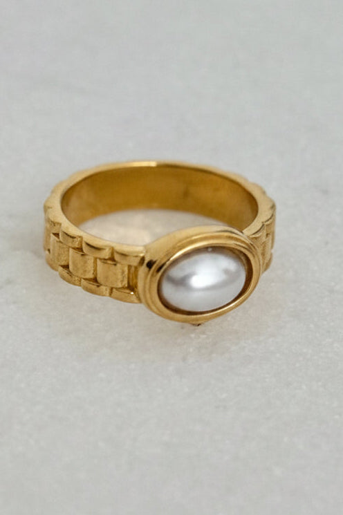 Chessy Pearl Ring | Gold