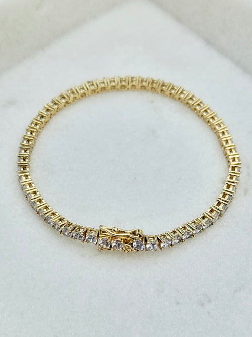 Dottie Tennis Bracelet | Gold